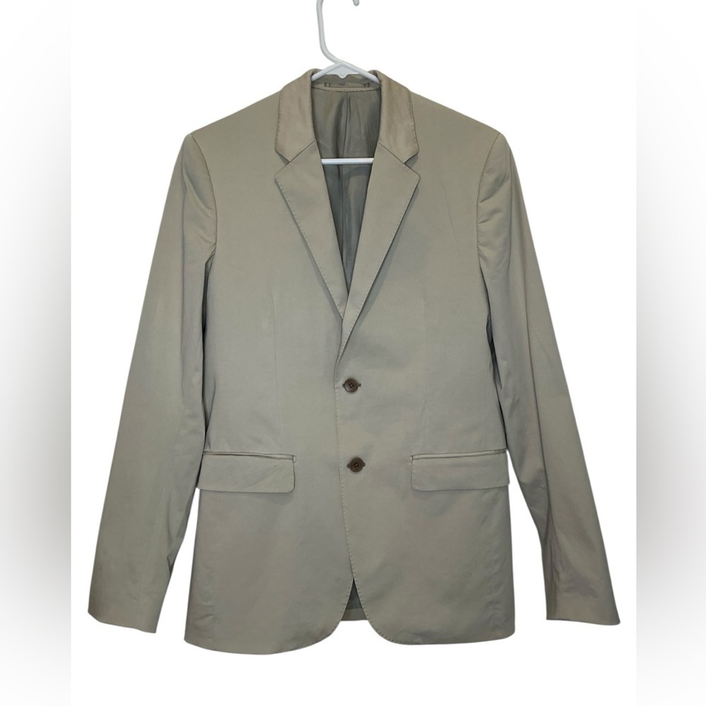 Theory Men's Two-Button Sports Jacket Cotton Top Stitching Light Weight Size 36